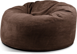 Schaumstoffsitzsack ‘OM 135‘, Bezugstoff - Waves, 100% Polyester, Chocolate, 90x135x135 cm.