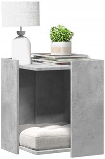 vidaXL Katzenklo Betongrau 42x42x51 cm Holzwerkstoff 857745
