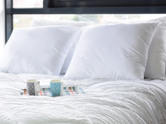 Kopfkissen 4er-Set - 400 gr - 60 x 60 cm - Weiß - TORIVIA