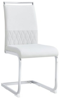 Flieks Freischwinger (Set, 2 St), 2er Set Esszimmerstuhl Polsterstühle Kunstleder und Leinen