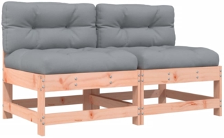 vidaXL Mittelsofas mit Kissen 2 Stk. Massivholz Douglasie 825581