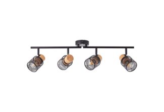 Brilliant AG Leuchten 99398-76 Santy Spotrohr 4-flammig schwarz Natur