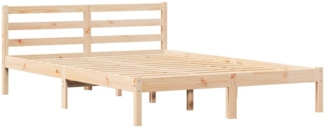 vidaXL Bettrahmen Braun 208.6 x 157.6 x 69.4 cm Massives Kiefernholz 869766