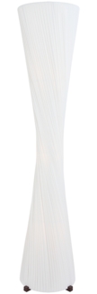 Stehlampe rund Edelstahl und Latex Weiß