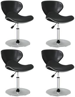 vidaXL Esszimmerstühle 4 Stk. Schwarz Kunstleder 3088576