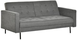 HOMCOM Schlafsofa 3-Sitzer Schlafcouch mit Schlaffunktion, Bettsofa 1 Teile, Eukalyptusholz Baumwolle Grau 185 x 91 x 78,5 cm