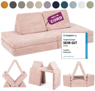 Linodino Kindersofa Spielsofa I aus Schaumstoff Bausteine I Spielcouch für Kinder, 3 Jahre Garantie
