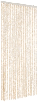 vidaXL Fliegenvorhang Beige und Weiß 56x200 cm Chenille 377340