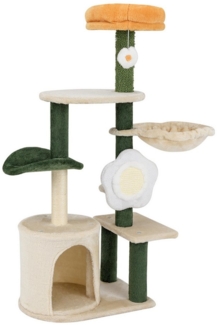 COSTWAY Kratzbaum, Katzenbaum, mit Katzenhöhle, Hängematte, 114cm hoch