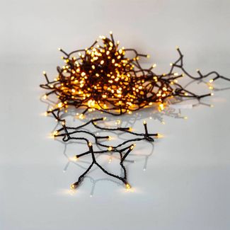 EGLO Christmas 411515 Weihnachtsdekoration LICHTERKETTE GOLDEN WARM WHITE LED 360X0,064W Kunststoff schwarz, amber L:2520cm IP44