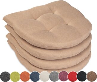 sunnypillow Stuhlkissen 4er Set Auflage 40x40 für Stühle, Bänke in Haus und Garten dick 5cm, Sitzkissen Sitzauflage Stuhlauflage Gartenkissen Esszimmerstuhl