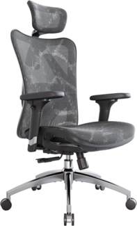 Perfekter Bürostuhl SIHOO Chefsessel 3D Armlehne Lendenstütze Netz-Hochlehne