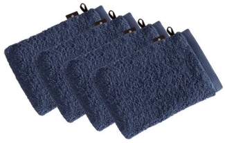 Vossen Waschhandschuh 4er Pack Waschhandschuh 22 x 16 cm High Line, Frottier (Spar-Set, 4-St), Vegan