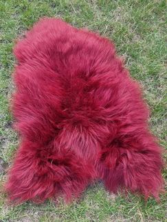 Provellus Fellteppich Premium Island Lammfell Schaffell Bunt Gefärbt Weich Fell Teppich, 30x30cm eckig