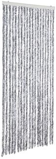 vidaXL Insektenschutz-Vorhang Weiß und Grau 56x185 cm Chenille 284279