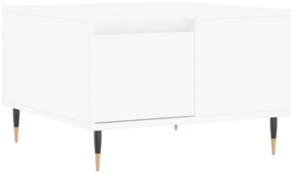 Couchtisch, Sofatisch Weiß 55x55x36,5 cm Holzwerkstoff