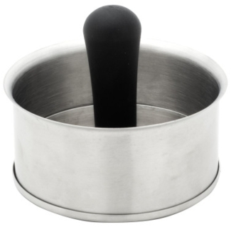 Primaster Burgerpresse Edelstahl mit Kunststoffgriff Ø 11 cm