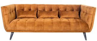 Clubsofa Woodbrook 3-Sitzer velvet-brown samt