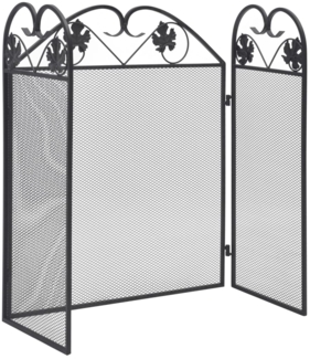 vidaXL 3-tlg. Funkenschutzgitter Eisen Schwarz 242005