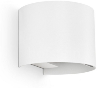 hofstein Außen-Wandleuchte Wandleuchte aus Metall in Weiß, LED fest integriert, 3000 Kelvin, Up & Down, Lichteffekte (einstellbar), LED 6 Watt, 308 Lumen