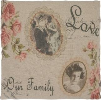 Family Kissen Love our Family Baumwolle&Polyester Bunt