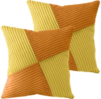 Amilian Kissenbezüge - 2er Set Kissenbezug - Zierkissenbezüge - Kissenhüllen, (2 Stück), 40x40 cm, Kissenhülle für Dekokissen, Kissen, Zierkissen, Sofakissen