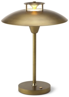 Halo Design 746064 LED Akku Tischleuchte Stepp 1-2-3 Messing antik dimmbar IP54
