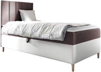 Boxspringbett Chapeni 'Junior 1' rosa 80 x 200 cm Links