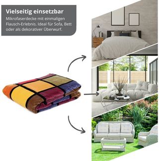 Wohndecke Kuscheldecke, liebling, mit bedrucktem Motiv, angenehm auf der Haut, ideal für die Couch