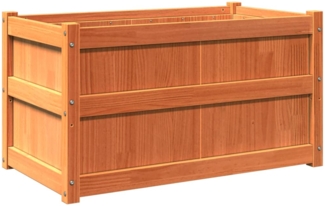 vidaXL Pflanzkübel Wachsbraun 90x50x50 cm Massivholz Kiefer 837463