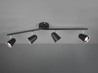 Reality Leuchten 4er LED Balken Toulouse schwarz matt