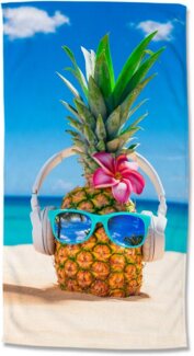 good morning Strandtuch Pineapple, Microfaser (1-St), Mikrofaser, 100x180, Schnelltrocknend, Sommer, Strand, Erwachsene