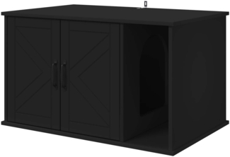 vidaXL Katzenhaus Schwarz 85 x 55 x 50 cm Holzwerkstoff 8000735