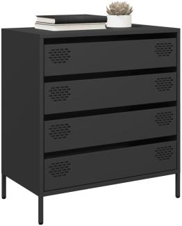 vidaXL Sideboard Schwarz 68x39x73,5 cm Kaltgewalzter Stahl 851286