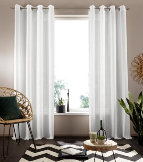 my home Gardine Nora, Ösen (1 St), blickdicht, Blickdicht, Leinenlook, Polyester