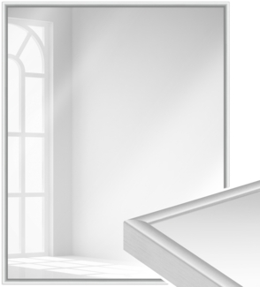 WANDStyle Wandspiegel H270 aus Aluminium in Silber matt 61 x 81 cm im Stil Modern