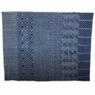 Ethno Tagesdecke Kantha Blau