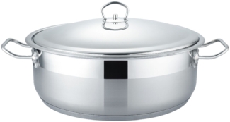 Kochtopf Edelstahl 36 cm Deckel Schmortopf 12 L Gulaschkessel Schmorkasserolle Universaltopf Induktion