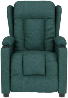 vidaXL Massagesessel Dunkelgrün Stoff, Drehbar [339064]
