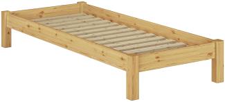 Erst-Holz Einzelbett Kiefer massiv 100x200 inkl. Federleisten-Rollrost