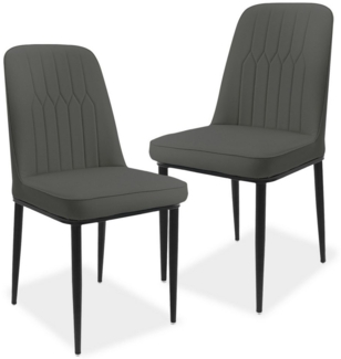 Durrafy Esszimmerstuhl Set 2/4/6 Küchenstuhl,Samtbezug-stuhl,7cm Schwamm,Polsterstuhl (2 St), 150 kg Tragfähigkeit,ergonomisches Design