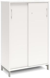 Büroschrank DNA 800x1275 mm Weiß/Schwarz Schiebetür 3A4