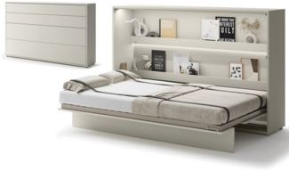 Compleo Schrankbett Horizontal Wandklappbett Lenart Bed Concept Schrankklappbett (mit LED)