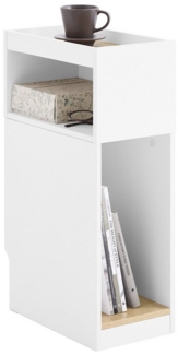 SoBuy Nachttisch FBT171, Beistelltisch schmal, Nachtschrank Couchtisch, Wohnzimmertisch schmal, offene Ablage, für Schlafzimmer und Wohnzimmer