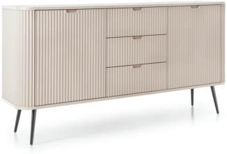 yourhouse24 Kommode Zova KSZ-168 zweitürige Kommode, kanneliert, abgerundet