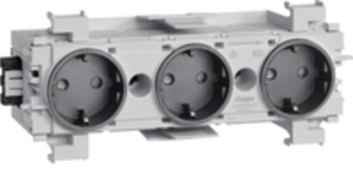 TEHALIT Steckdose 3-fach gs frontrastend GS3001 gsw