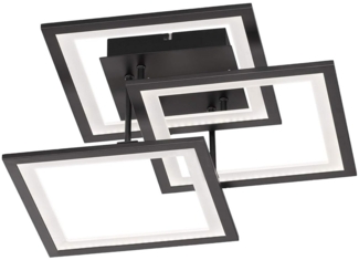 LED Deckenleuchte, schwarz, 3 Stufen Dimmer, L 50 cm