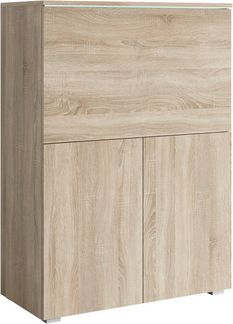 Home affaire PC-Schrank Vera, Sekretär, Home-Office-Schreibtisch mit LED-Beleuchtung (1 St), Multifunktional mit Stauraum, klappbare Tischfläche, LED, B 90 cm