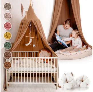 lilimaus Betthimmel Hochwertiger Baldachin Betthimmel für Baby- und Kinderbetten, Hochwertiger Betthimmel für Babybett, Kinderbett oder Kuschelecke