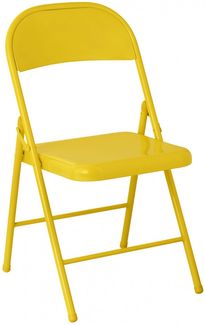 Ib Laursen - 4er Set Klappstühle Klappstuhl Stuhl Metall Gelb 2164-04